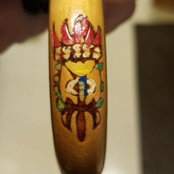 Solid wood hand painted bangle - Picture 6 of 6